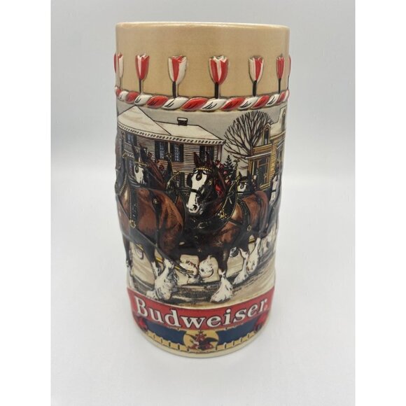 Budweiser Holiday Collectable Vintage Stien 1986 Collectable Series - Picture 1 of 8
